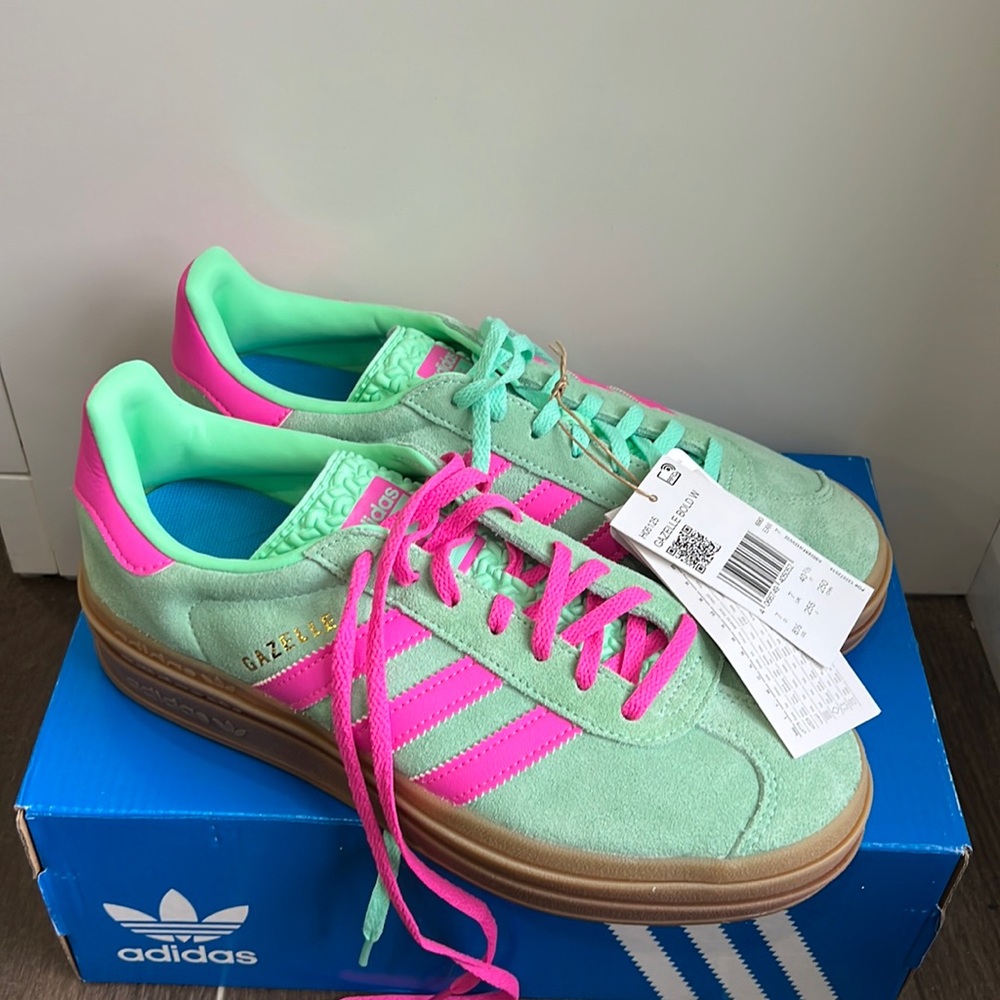 Adidas Gazelle Bold - mint green/pink